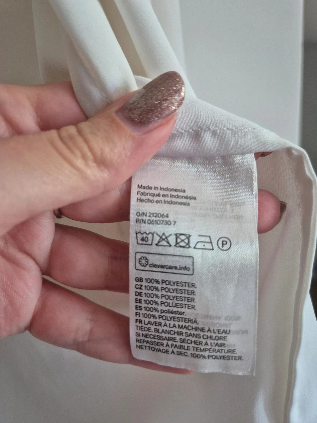 Chemise manches longues blanche 38 H&M – photo 4